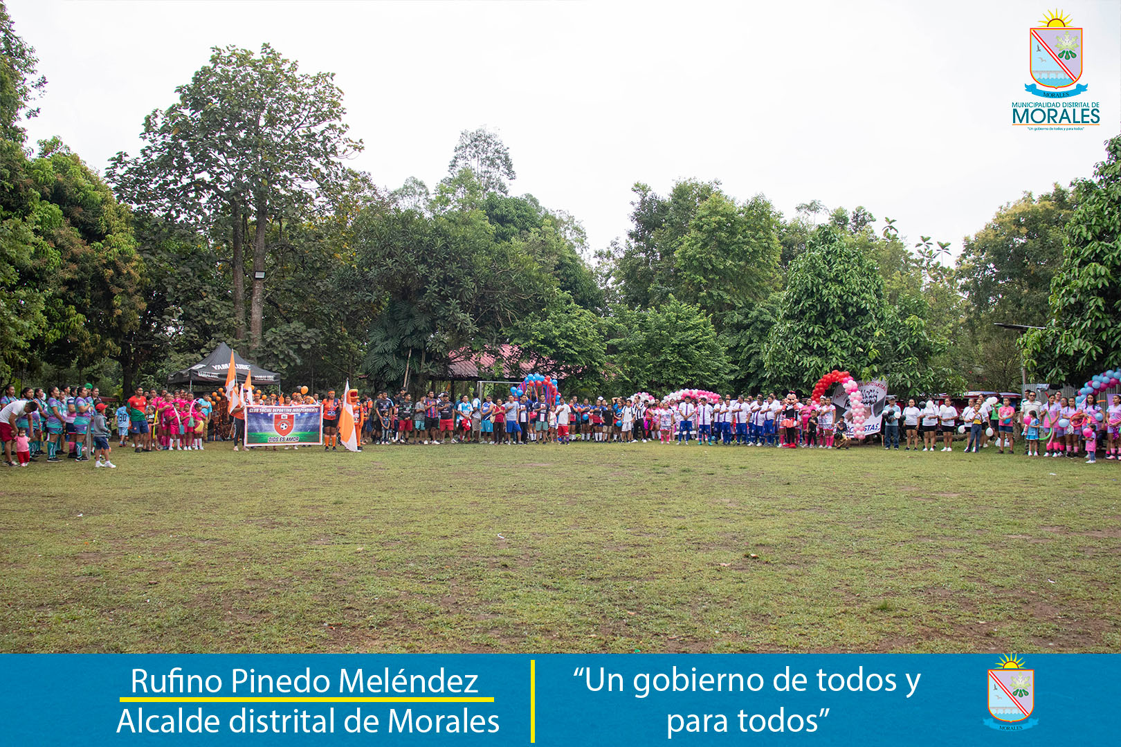 ALCALDE DE MORALES RUFINO PINEDO INAUGURA I CAMPEONATO DE VOLEY Y FULBITO MASCULINO Y FEMENINO COPA "LA PISHCOTA- 2023"