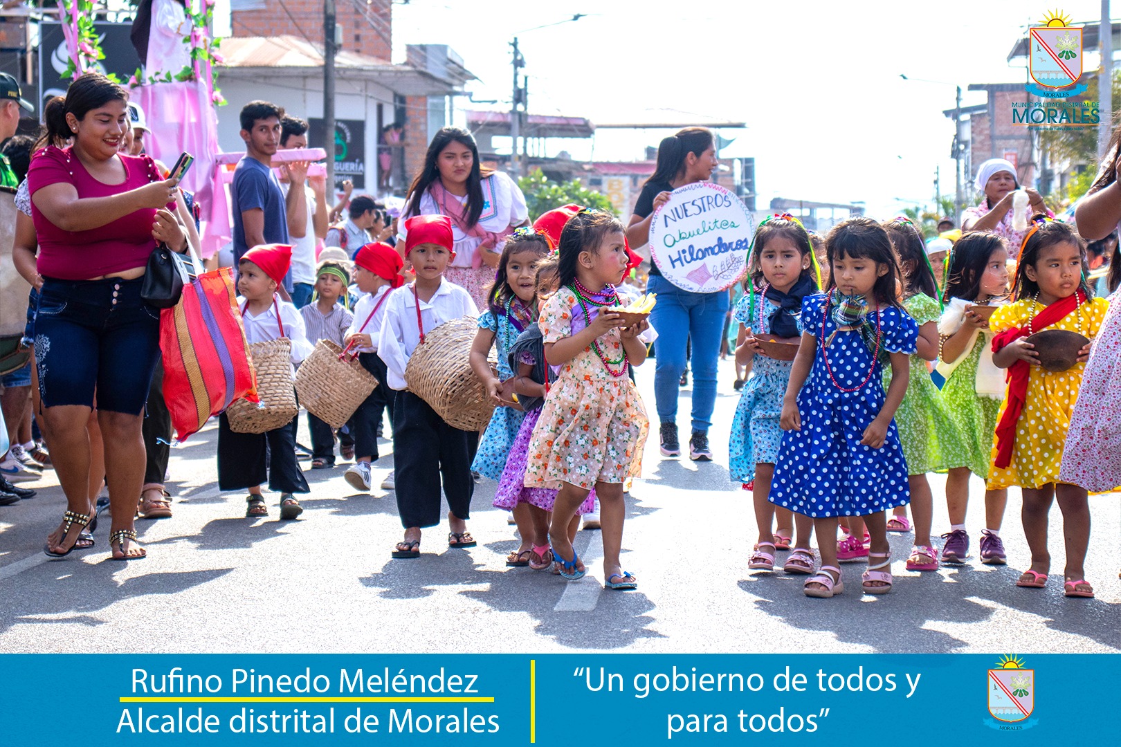 SE REALIZÓ CONCURSO DE PASACALLE ESCOLAR EN EL MARCO DE LAS FIESTAS PATRONALES SANTA ROSA DE LIMA DEL DISTRITO DE MORALES.