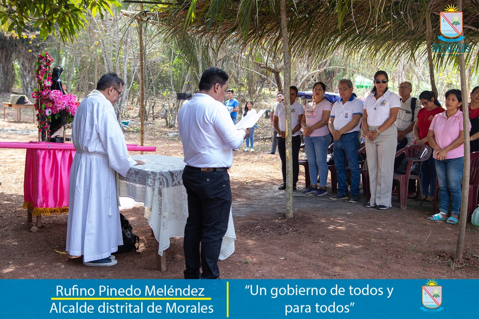 ASÍ SE VIVIÓ HOY LA MISA Y PROCESIÓN EN EL CASERÍO ANDIVIELA EN EL MARCO DE LAS FIESTAS PATRONALES SANTA ROSA DE LIMA DEL DISTRITO DE MORALES. 