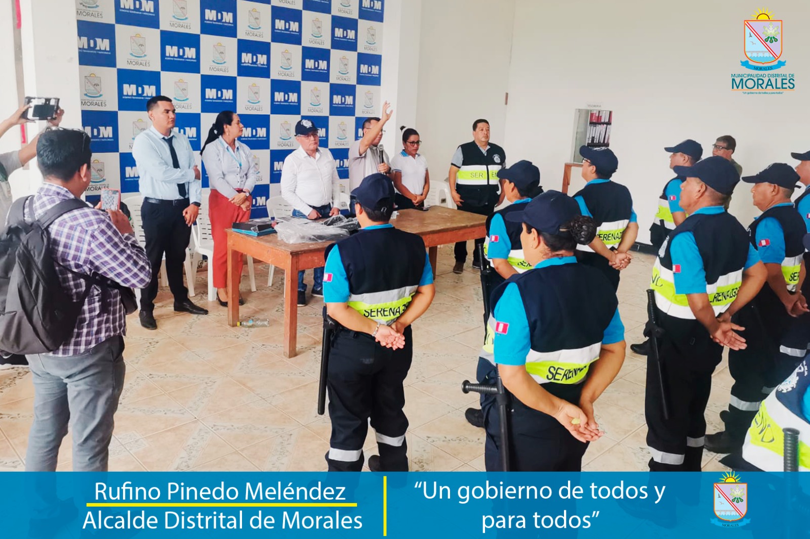 RENUEVAN UNIFORMES A PERSONAL DE SERENAZGO DEL DISTRITO DE MORALES