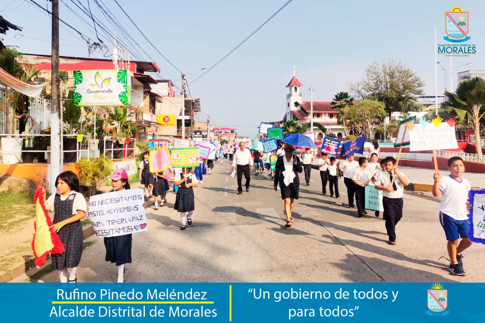 Importante pasacalle se realizó hoy en Morales  "SAN MARTÍN LE SACA TARJETA ROJA A LA VIOLENCIA" 