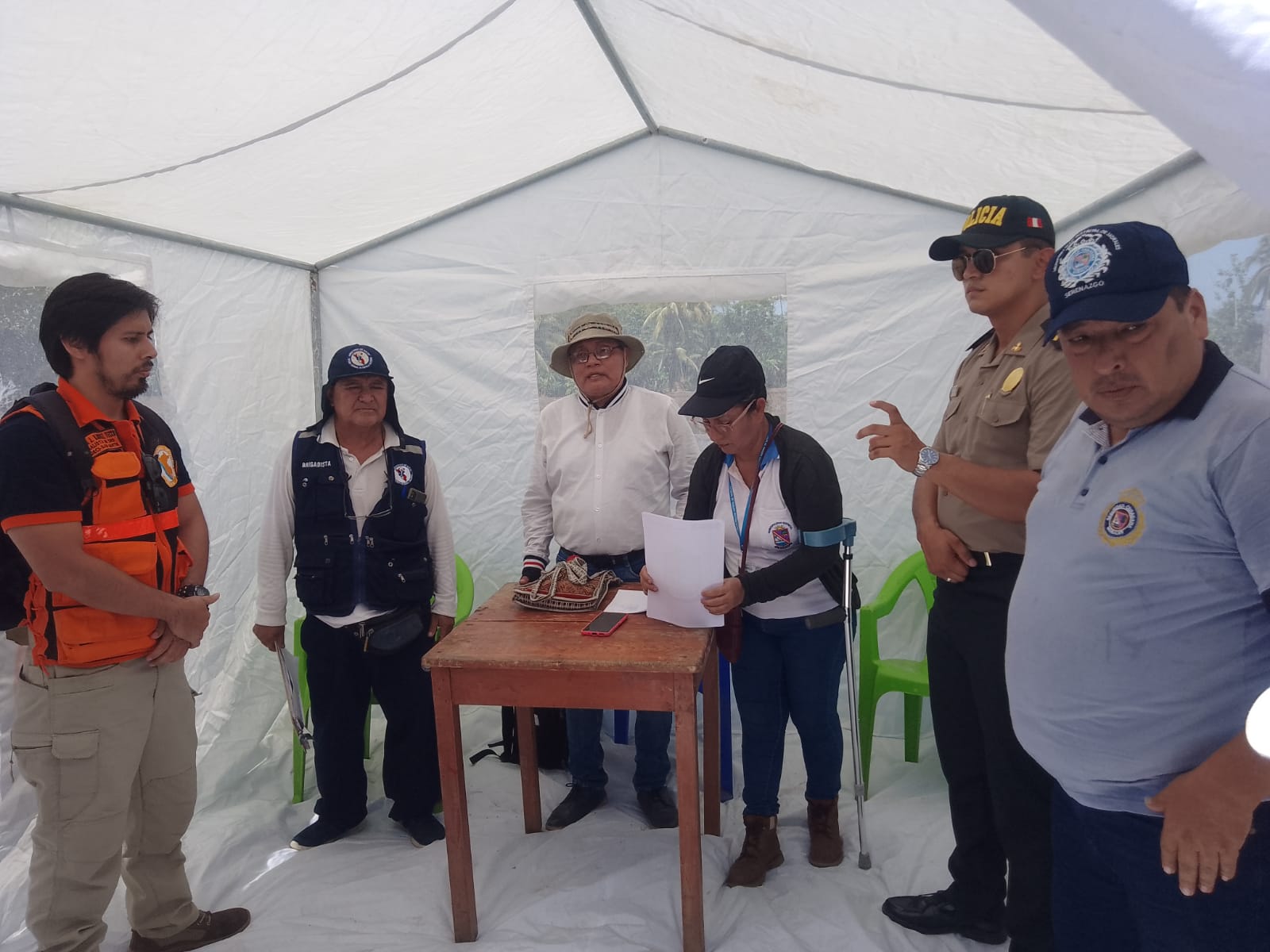 ALCALDE DE MORALES RUFINO PINEDO LIDERÓ SIMULACRO ANTE INTENSAS LLUVIAS EN SU DISTRITO