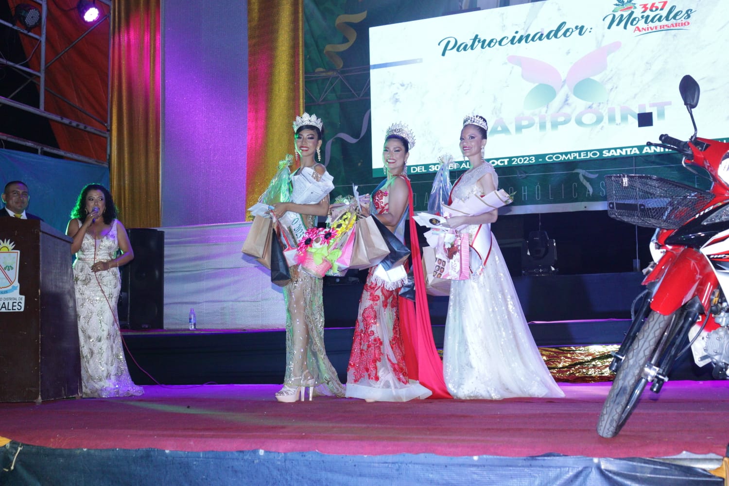 ELIGEN A REINAS DE BELLEZA POR ANIVERSARIO DEL DISTRITO DE MORALES