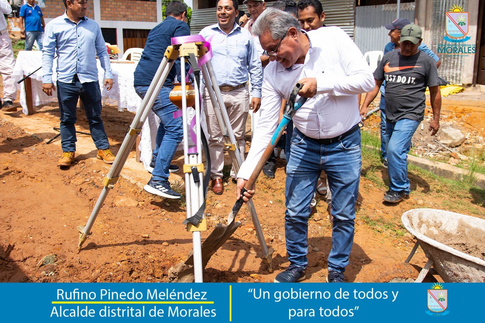ALCALDE DE MORALES RUFINO PINEDO COLOCARÁ PRIMERA PIEDRA PARA EL ASFALTADO DE LOS JIRONES COMANDANTE CHIRINOS, INCLAN, BOLOGNESI Y SAN PEDRO