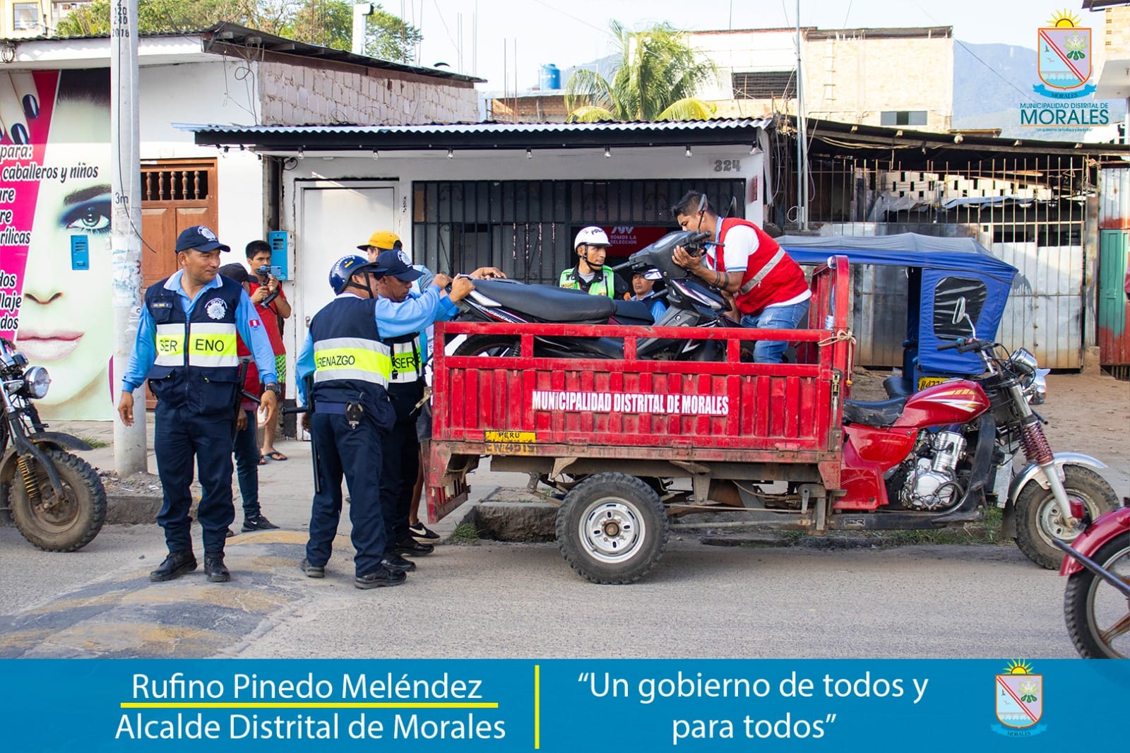 MUNICIPALIDAD DE MORALES DA DURO GOLPE POR USO DE VEREDAS PEATONALES COMO COCHERAS