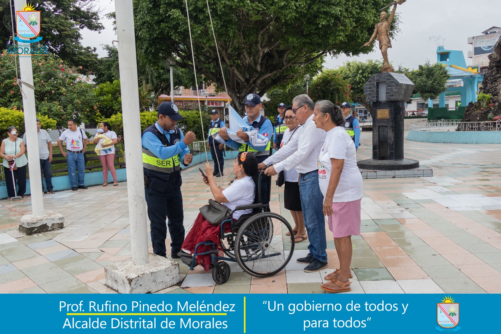 MUNICIPALIDAD DE MORALES ORGANIZÓ CEREMONIA DE IZAMIENTO DEL PABELLÓN NACIONAL EN EL DÍA INTERNACIONAL DE LA MUJER