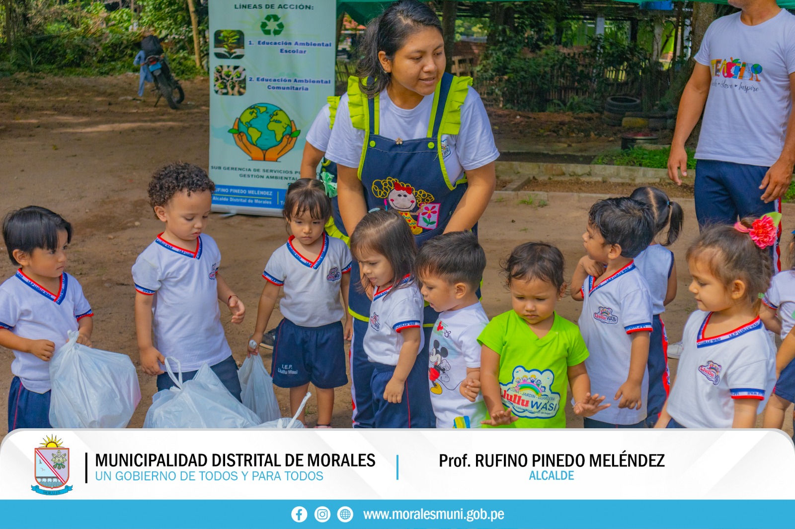 NIÑOS DE INSTITUCIÓN EDUCATIVA "LLULLO WASI" VISITAN VIVERO MUNICIPAL.