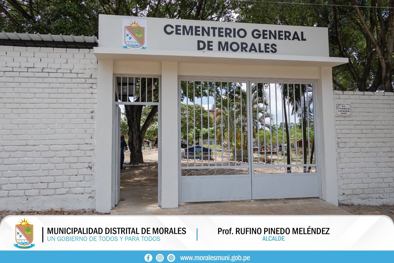 Vecinos reciben con entusiasmo noticia. ALCALDE RUFINO PINEDO ANUNCIA LA INAUGURACIÓN DE IMPORTANTES OBRAS.