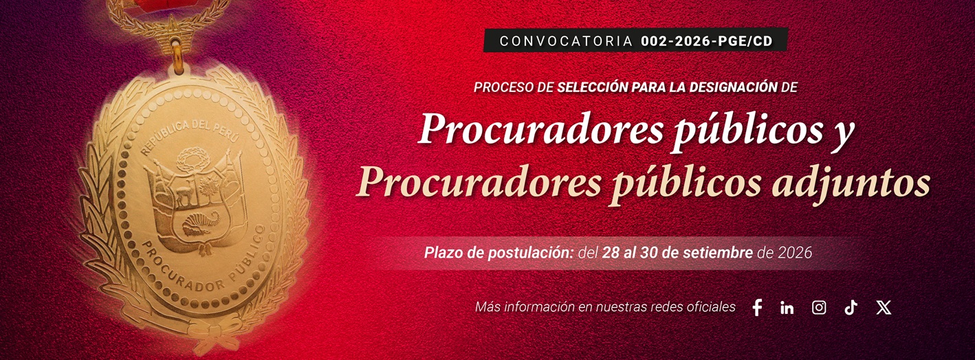 La Procuraduría General del Estado ha abierto la Convocatoria N.° 002-2026-PGE/CD 