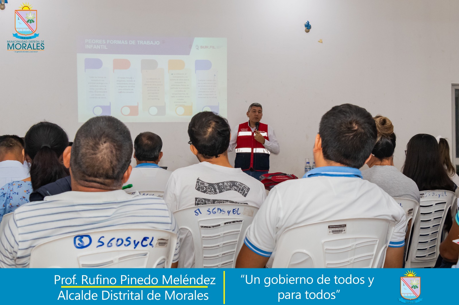 MUNICIPALIDAD DE MORALES Y SUNAFIL PROMUEVEN CHARLA INFORMATIVA DE SENSIBILIZACIÓN SOBRE TRABAJO INFANTIL EXPLOTACIÓN LABORAL Y TRATA DE PERSONAS. 