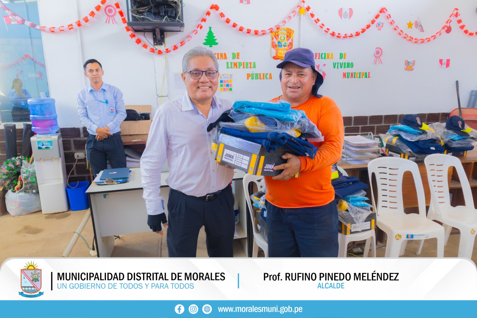 PERSONAL DE PARQUES Y JARDINES DE LA MUNICIPALIDAD DE MORALES GOZA DE NUEVOS UNIFORMES Y EQUIPOS DE PROTECCIÓN. 