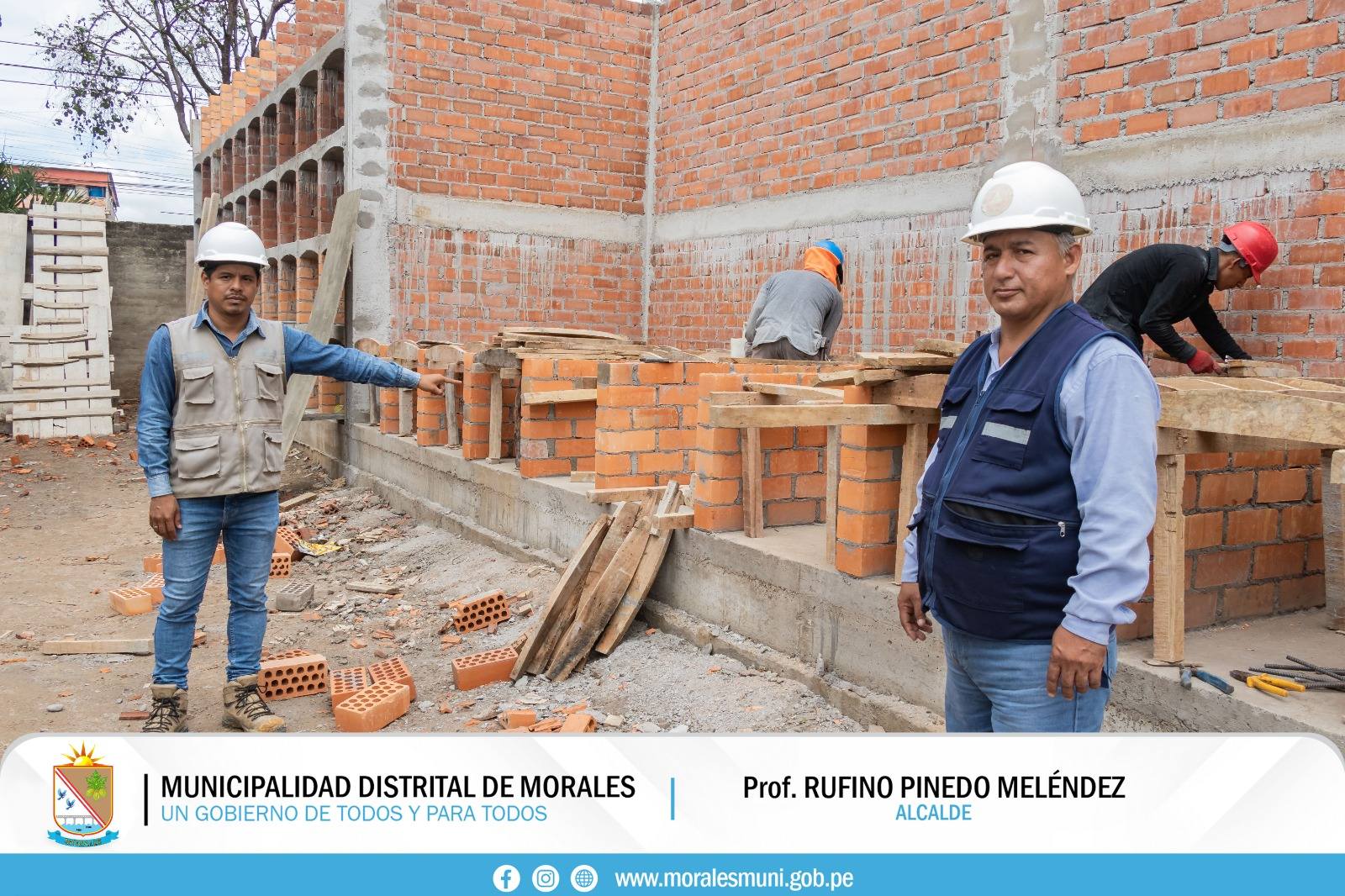 CONSTRUCCIÓN DE NICHOS EN CEMENTERIO GENERAL DEL DISTRITO DE MORALES ESTÁ EN UN AVANCE DEL 85%   