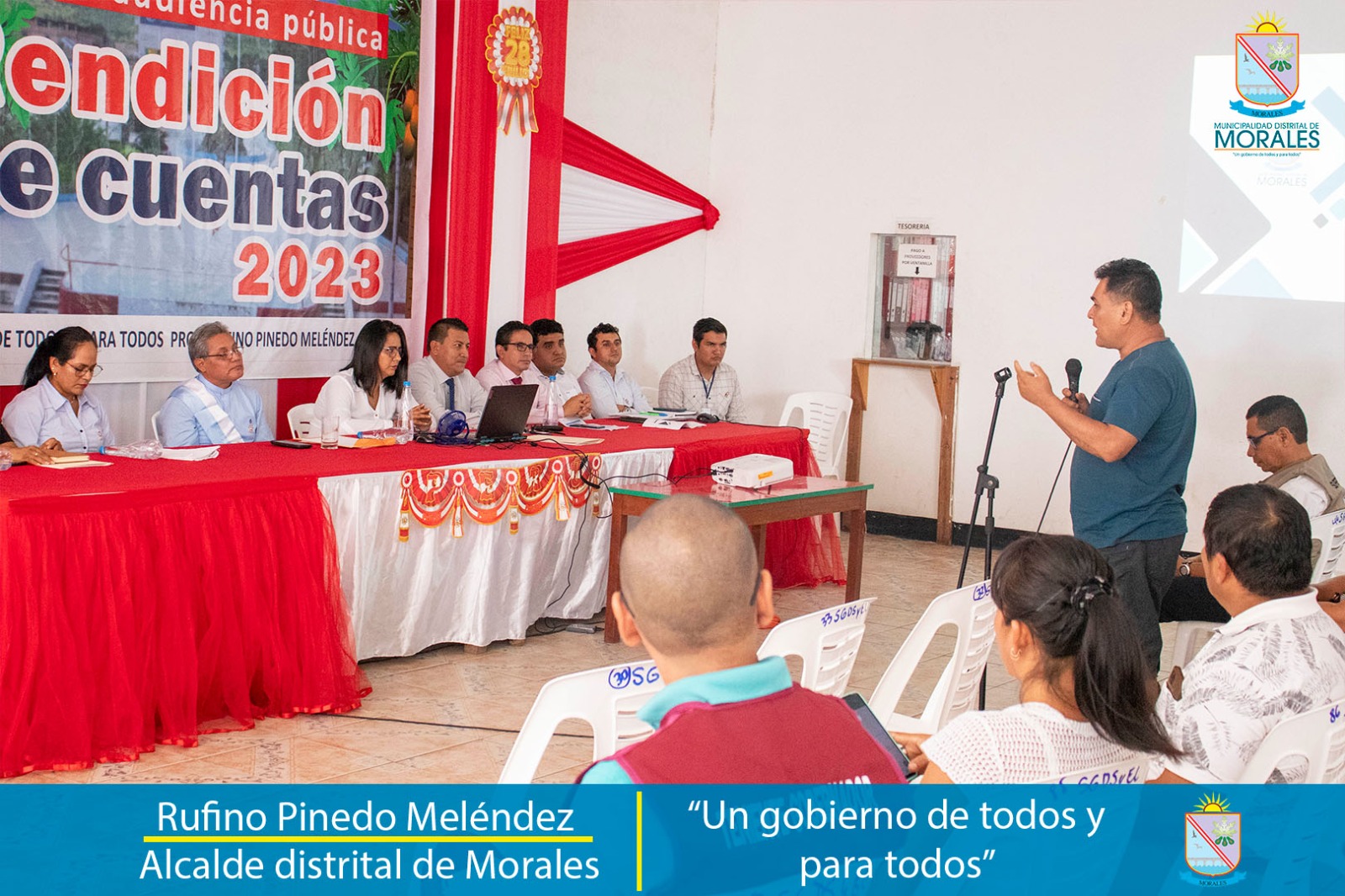 MUNICIPALIDAD DISTRITAL DE MORALES REALIZÓ LA PRIMERA AUDIENCIA PÚBLICA DE RENDICIÓN DE CUENTAS 2023
